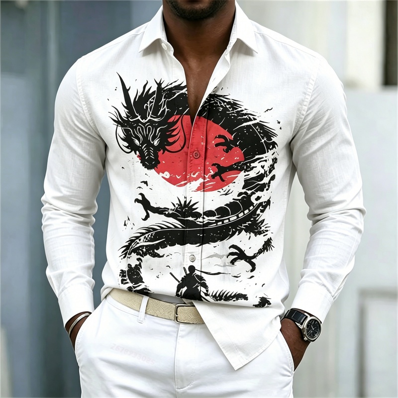 Men'S Fashion Tips - 2026 New Men's Shirt White Black