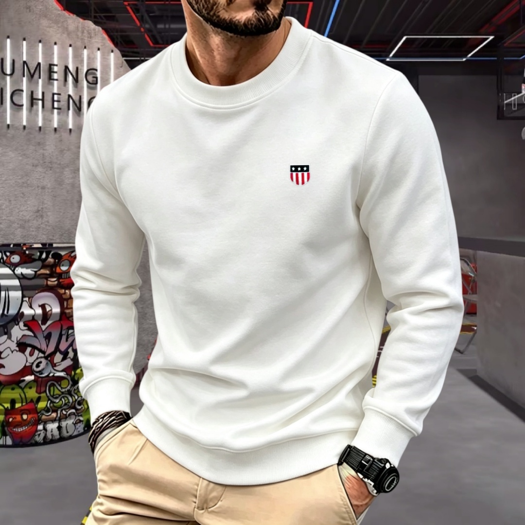 Fashion Mens Shirt - Soft cotton high-end brand men's long