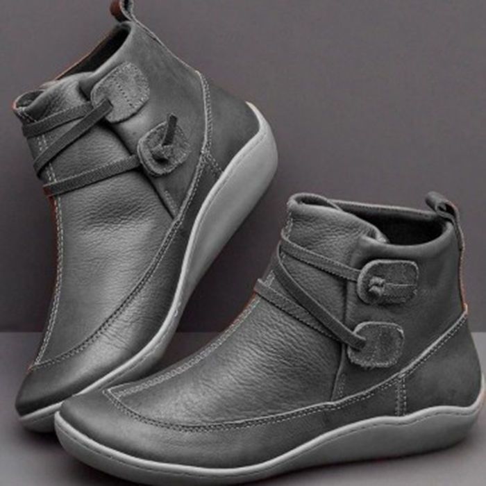 Women Vintage Round Toe PU Lea - огляд і ціна Mens Fashion Vintage