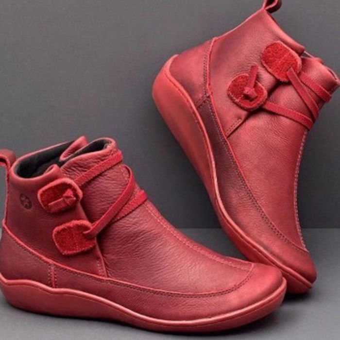Women Vintage Round Toe PU Lea - огляд і ціна Mens Fashion Vintage