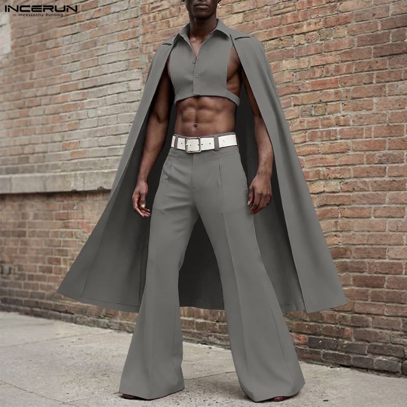 INCERUN Men Sets Solid Color L - огляд і ціна Men'S Fashion 2026