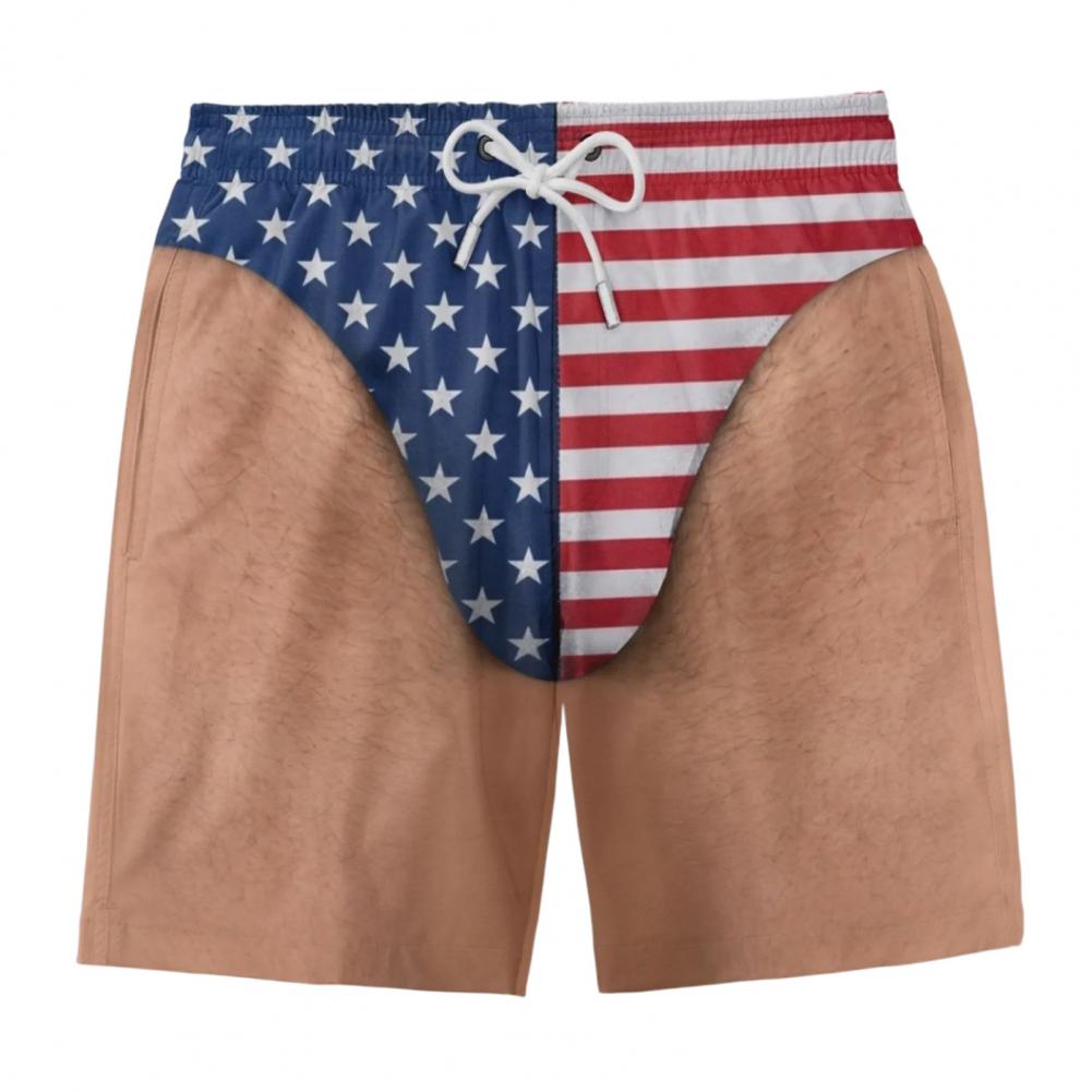 American Flag Print Beach Shor - огляд і ціна Swim Trunk Shorts
