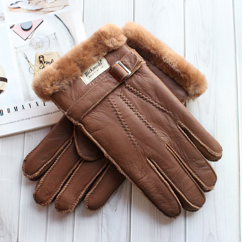 Sheepskin Fur Gloves Men's Thi - огляд і ціна Driving Gloves Leather