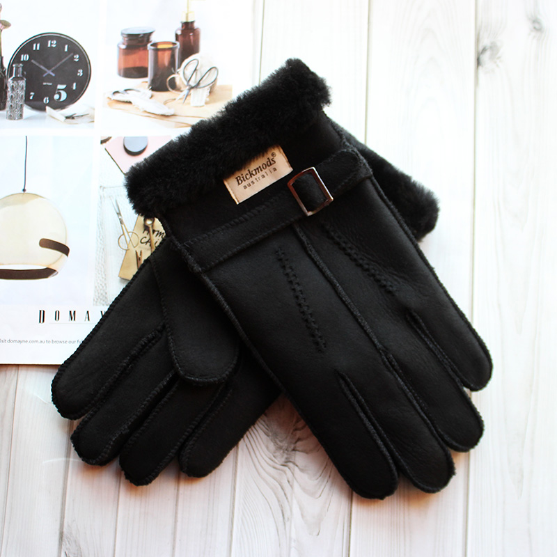Sheepskin Fur Gloves Men's Thi - огляд і ціна Driving Gloves Leather