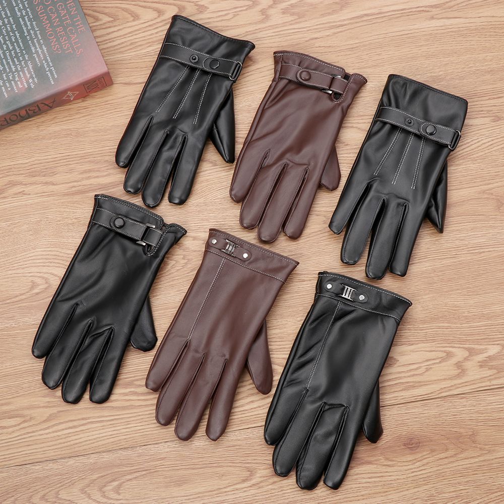 Men's Fleece Thermal Leather G - огляд і ціна Driving Gloves Leather