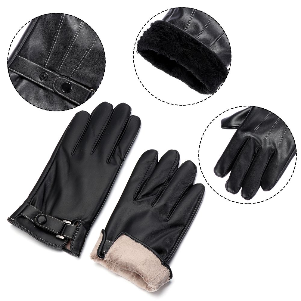Men's Fleece Thermal Leather G - огляд і ціна Driving Gloves Leather