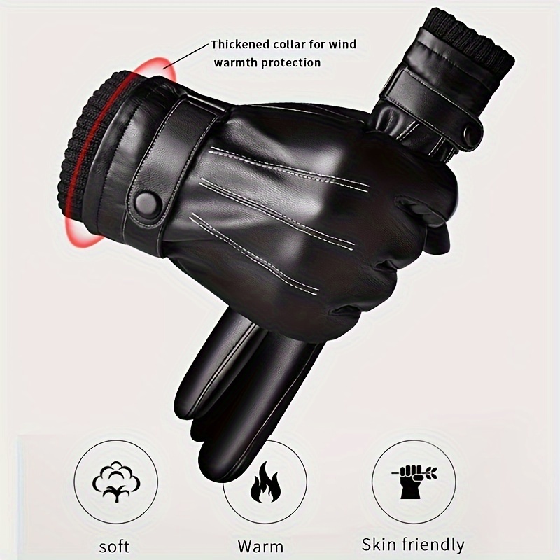 1Pair Winter Gloves Warm Drivi - огляд і ціна Driving Gloves Leather