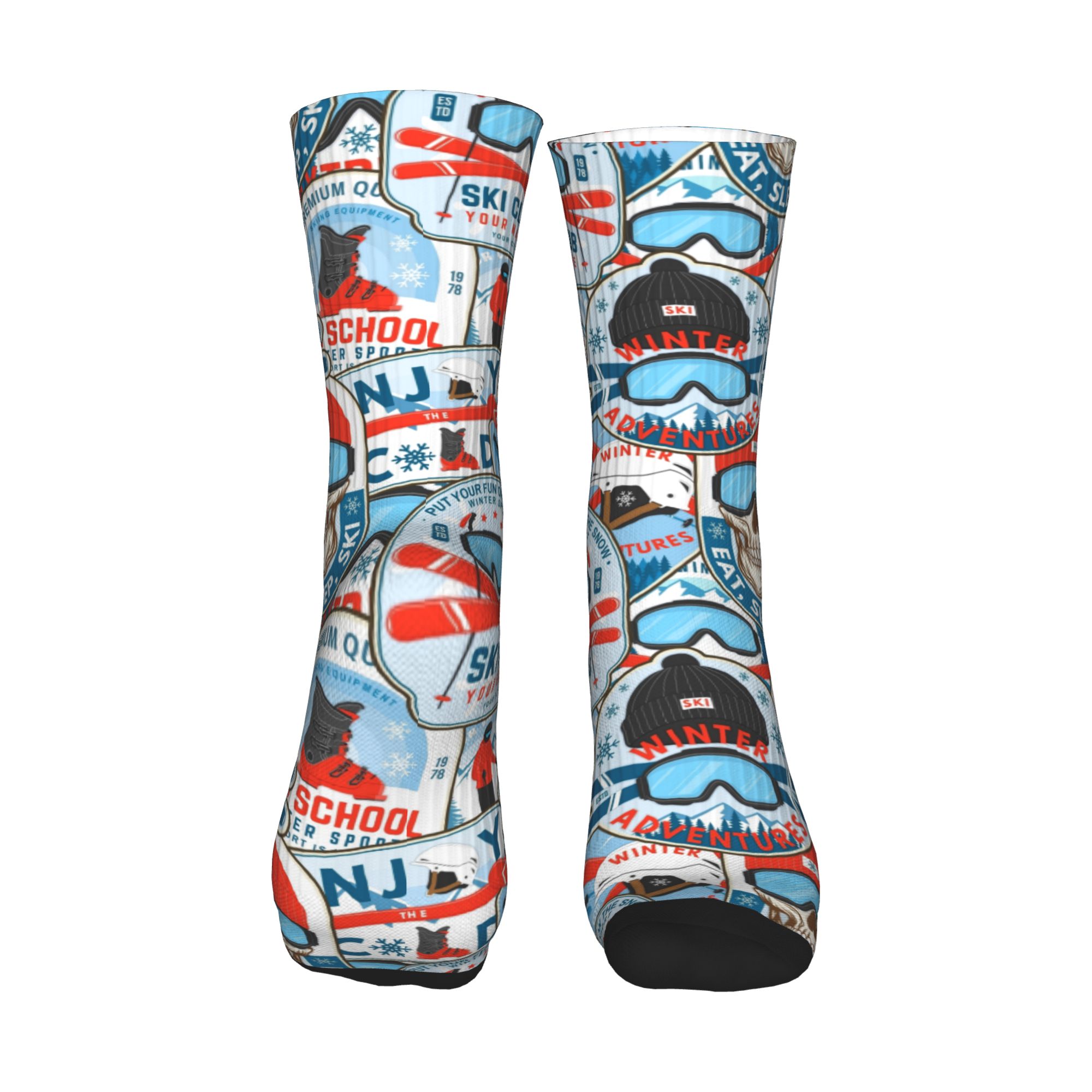 Vintage Red Blue Ski Club Seam - огляд і ціна Mens Fashion Vintage