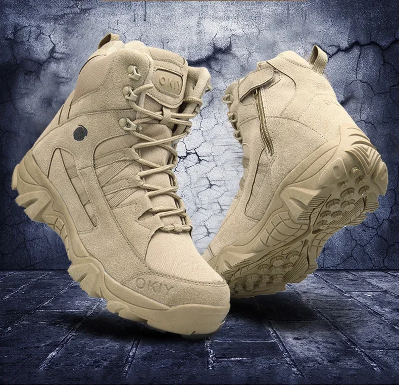 Outdoor Leather Hiking Shoes M - огляд і ціна Mens Fashion Combat Boots