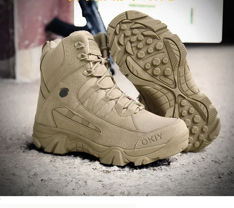 Outdoor Leather Hiking Shoes M - огляд і ціна Mens Fashion Combat Boots