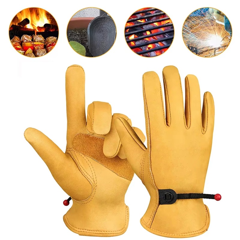 Leather Gloves Men Work Gloves - огляд і ціна Driving Gloves Leather