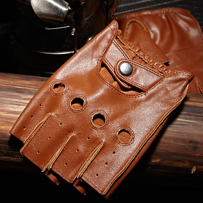 High Quality Man's Half Finger - огляд і ціна Driving Gloves Leather