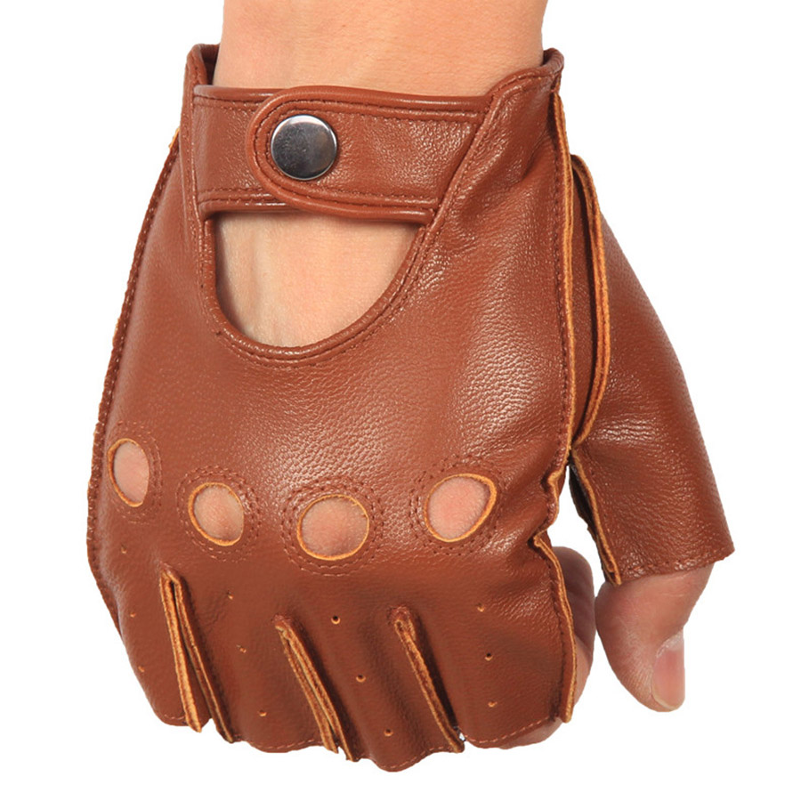 High Quality Man's Half Finger - огляд і ціна Driving Gloves Leather