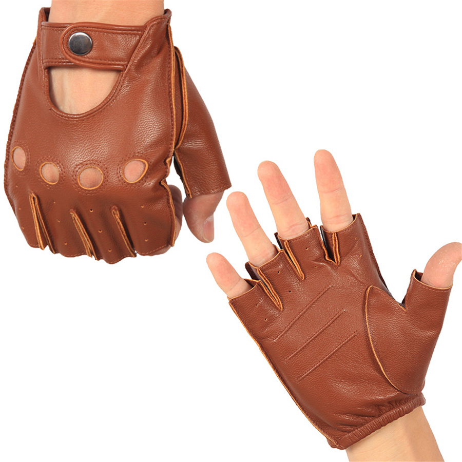High Quality Man's Half Finger - огляд і ціна Driving Gloves Leather