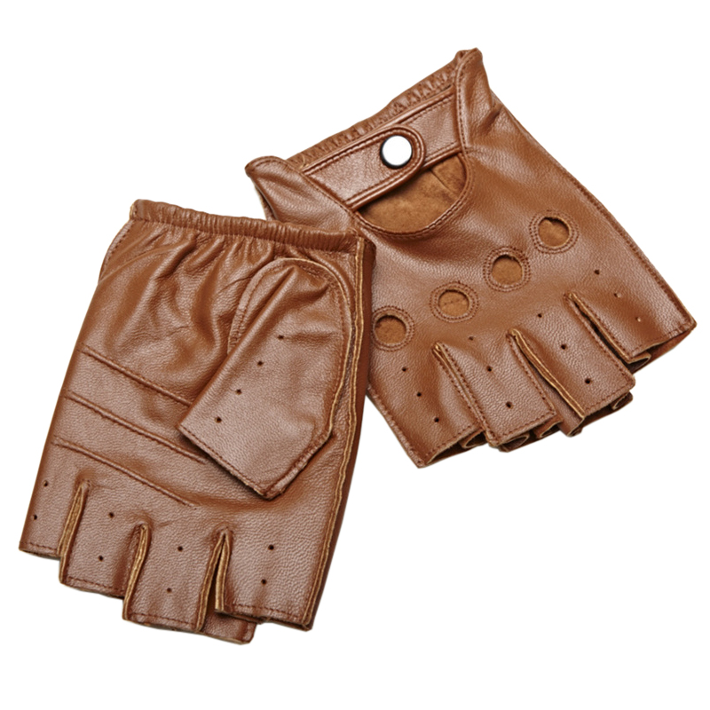 High Quality Man's Half Finger - огляд і ціна Driving Gloves Leather