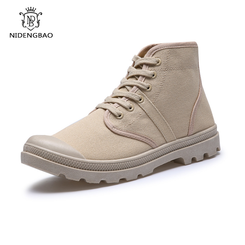 Men Boots New Casual Canvas Sh - огляд і ціна Mens Fashion Combat Boots