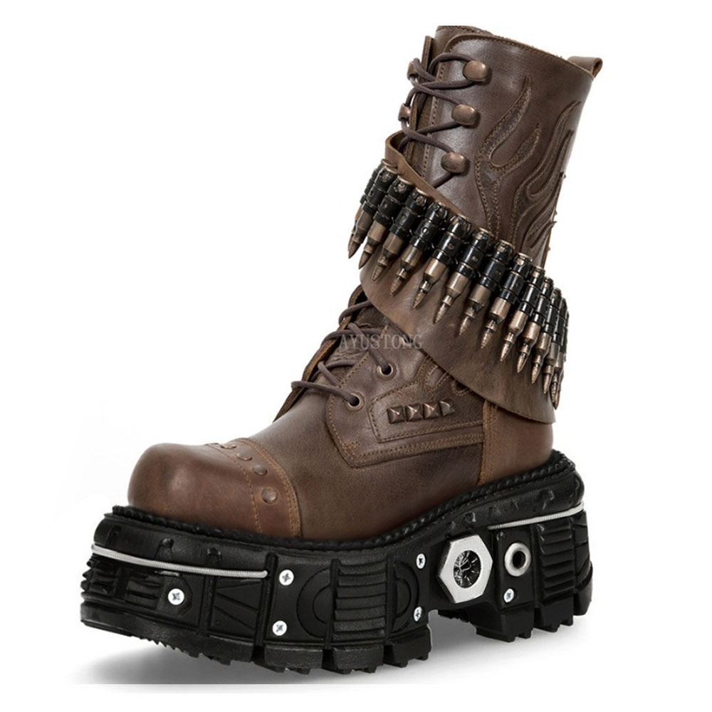 Fashion New Thick Sole Rivet B - огляд і ціна Mens Fashion Combat Boots