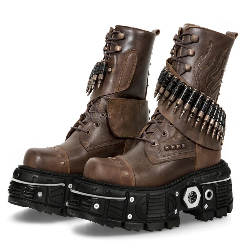 Fashion New Thick Sole Rivet B - огляд і ціна Mens Fashion Combat Boots