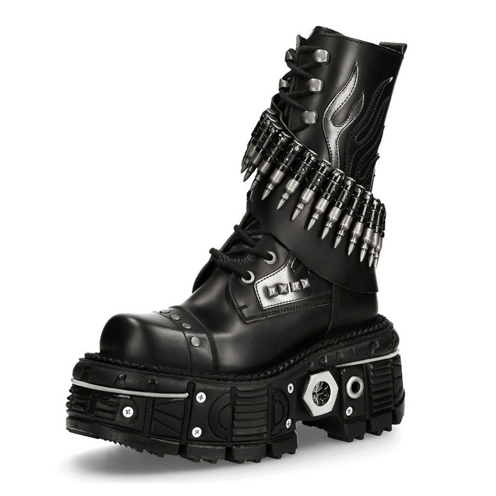 Fashion New Thick Sole Rivet B - огляд і ціна Mens Fashion Combat Boots