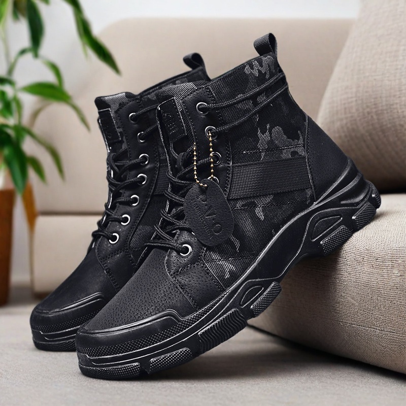 Mid-top Lace-up Men's Combat B - огляд і ціна Mens Fashion Combat Boots