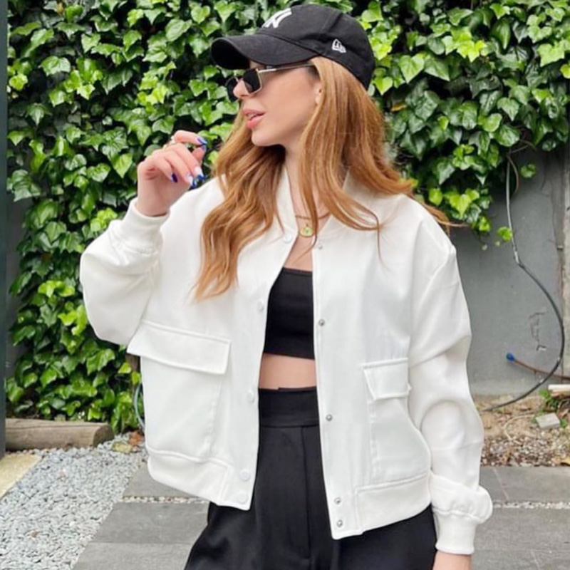 HXAO Women's Bomber Jacket Cro - огляд і ціна Varsity Jacket Letterman