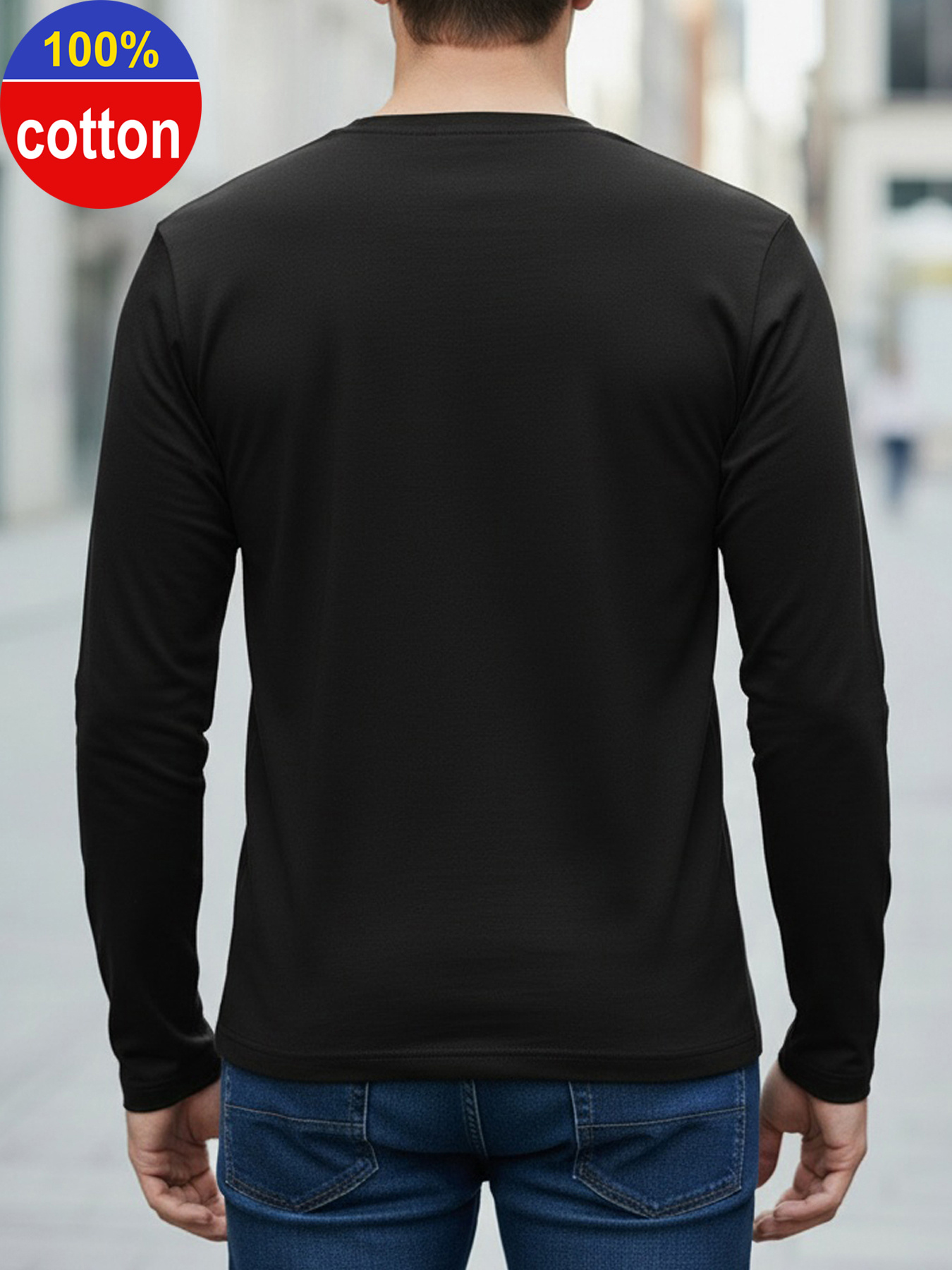 100% Pure Cotton Men's Long Sl - огляд і ціна Men Fashion Upper