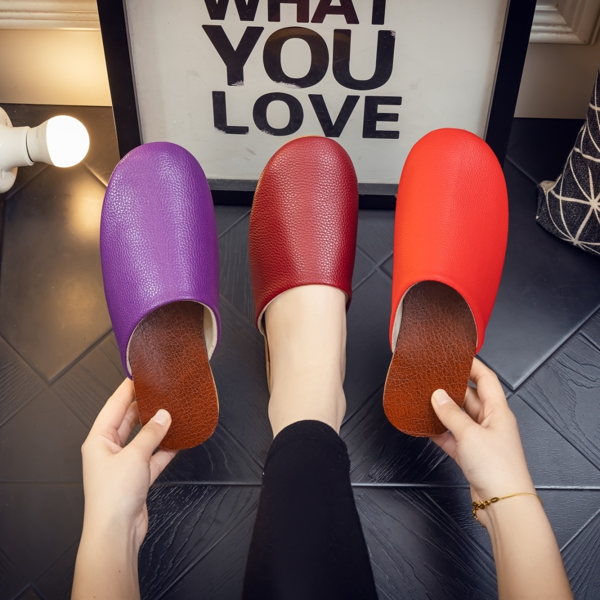 Fashion Black Leather Slippers - огляд і ціна Men'S Fashion Houses