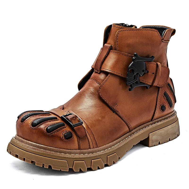 New Fashion Men's Genuine Leat - огляд і ціна Mens Fashion Combat Boots