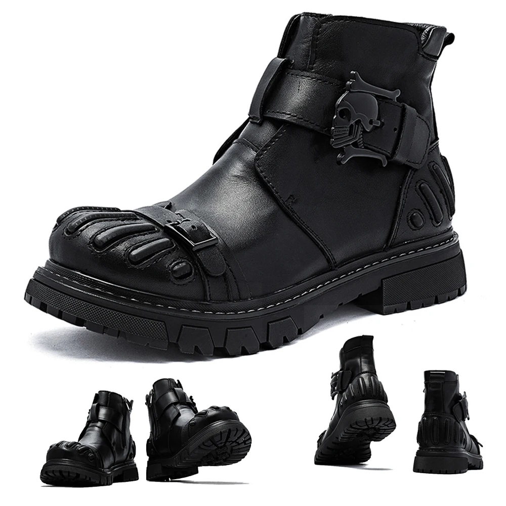New Fashion Men's Genuine Leat - огляд і ціна Mens Fashion Combat Boots