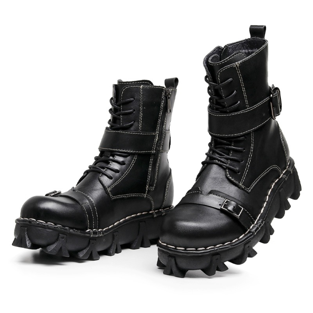 Fashion Men's Genuine Leather  - огляд і ціна Mens Fashion Combat Boots