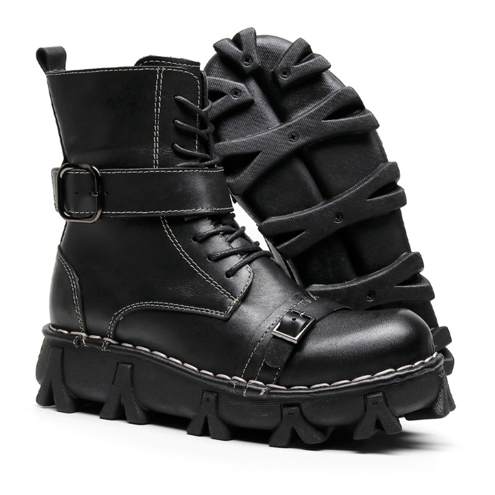 Fashion Men's Genuine Leather  - огляд і ціна Mens Fashion Combat Boots