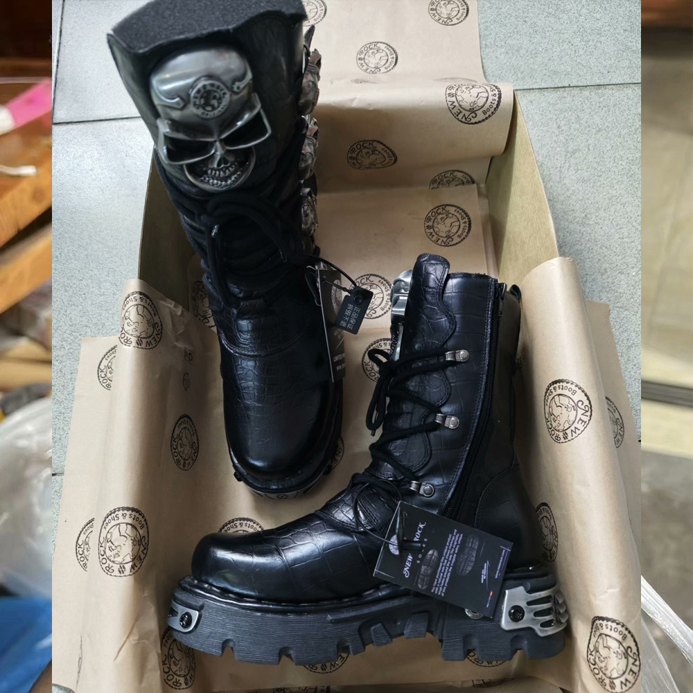 Fashion Genuine Leather Men's  - огляд і ціна Mens Fashion Combat Boots