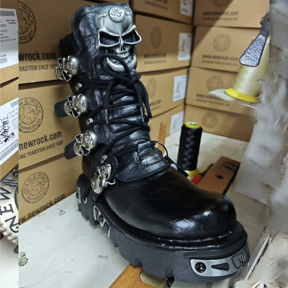 Fashion Genuine Leather Men's  - огляд і ціна Mens Fashion Combat Boots