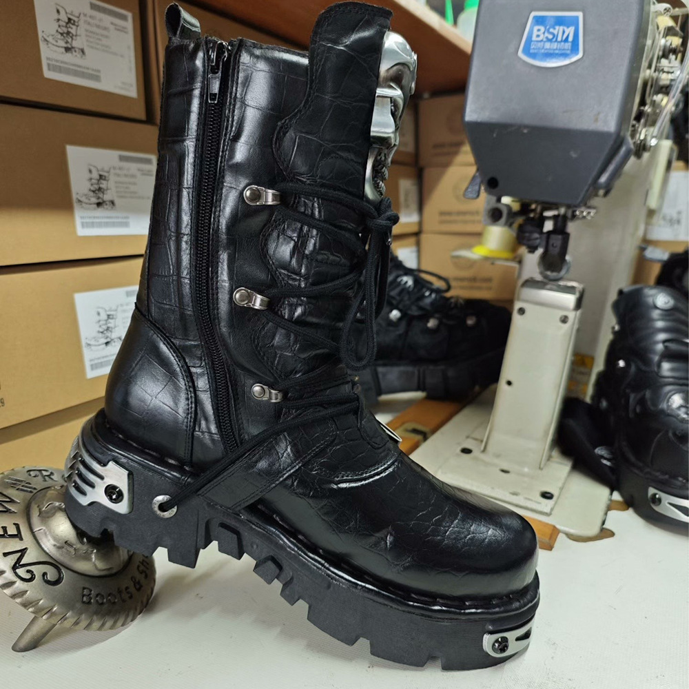 Fashion Genuine Leather Men's  - огляд і ціна Mens Fashion Combat Boots