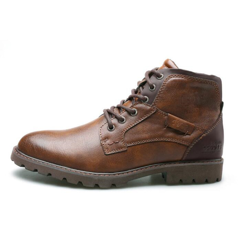 2026 Leather Men Ankle Boots P - огляд і ціна Mens Fashion Combat Boots
