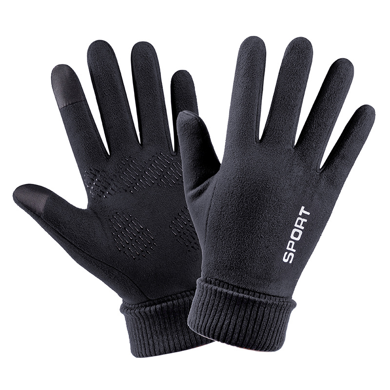 Men Winter Suede Leather Plush - огляд і ціна Driving Gloves Leather