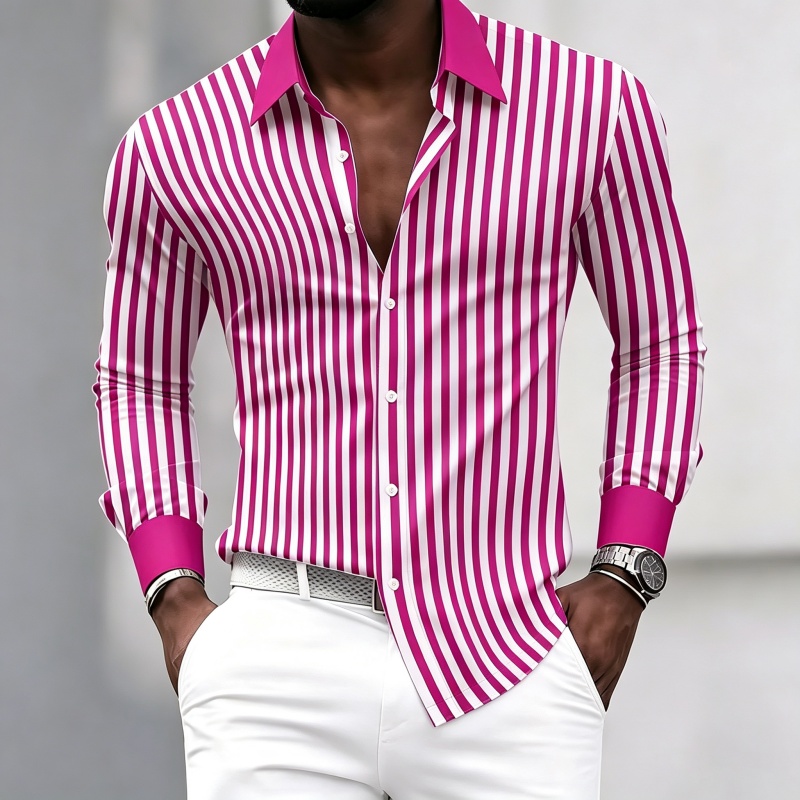 Men's long-sleeved collared sh - огляд і ціна Fashion Mens Shirt